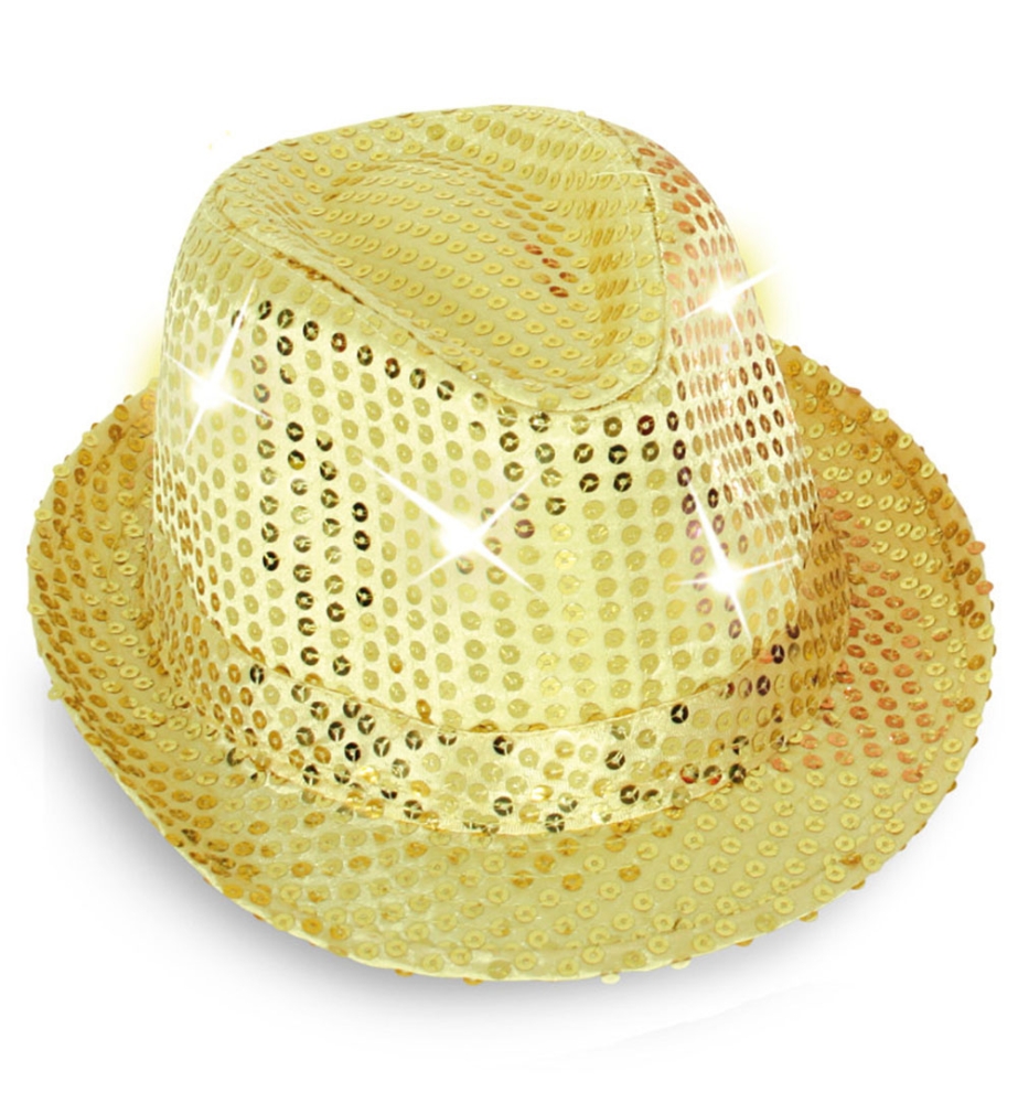 Trilby Pailletten blinkend, sort. Farben