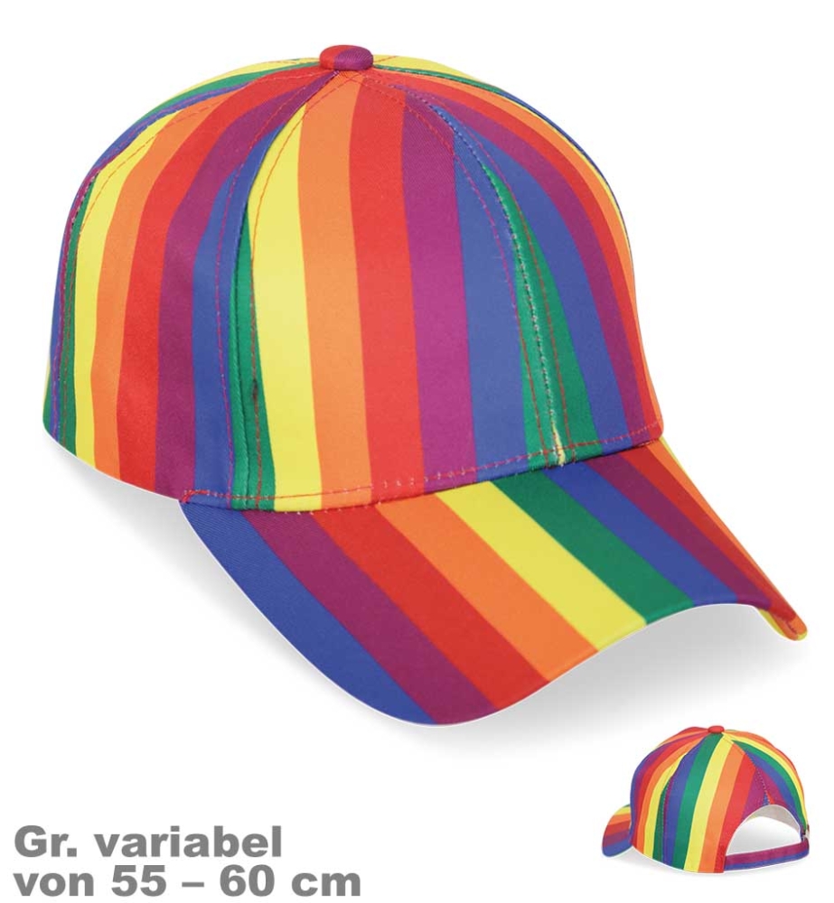 Basecap Rainbow, Gr. variabel v. 55-60 cm