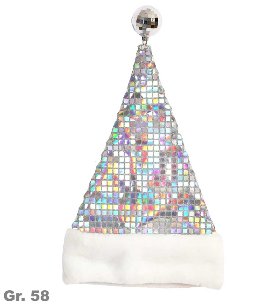 Nikolausmütze Disco, Gr. 58 cm