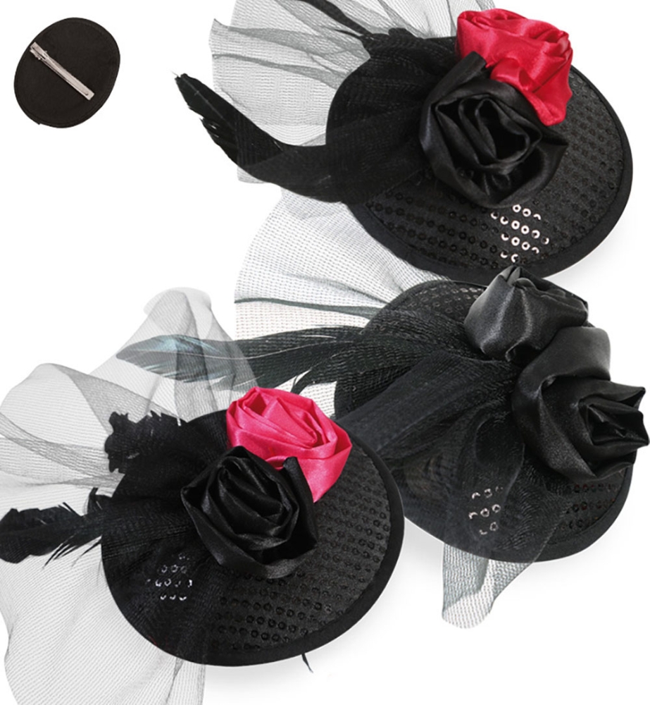 Fascinator, sort. Farben