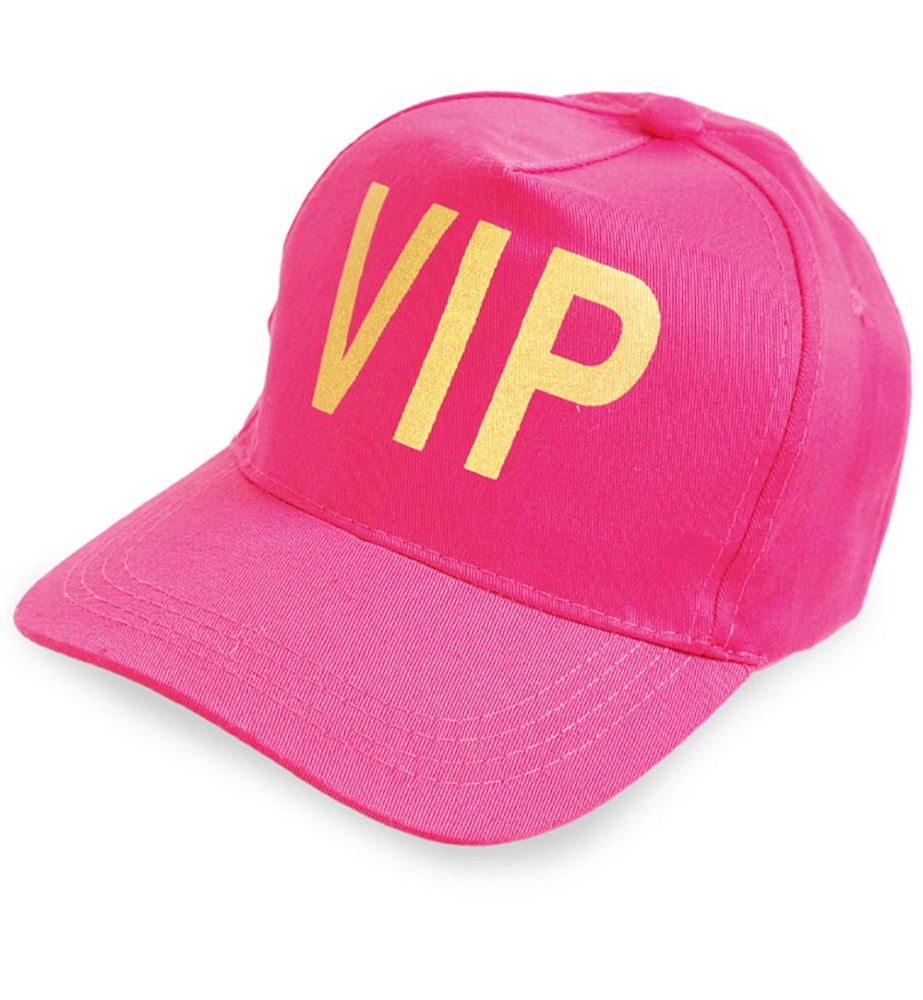 Basecap VIP pink, variable Größe