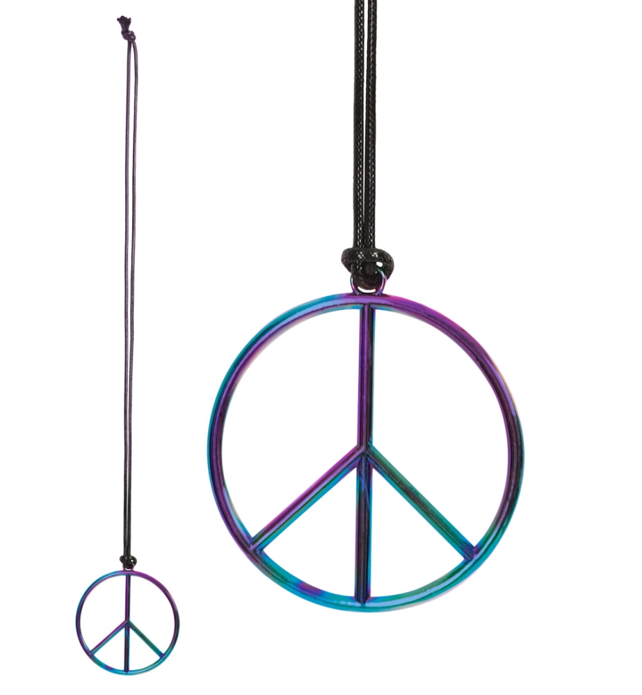 Peace-Kette metallic
