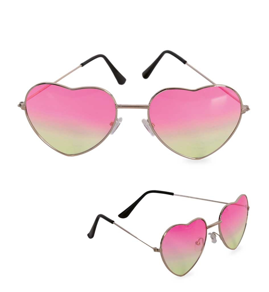 Herz-Brille mit Farbverlauf