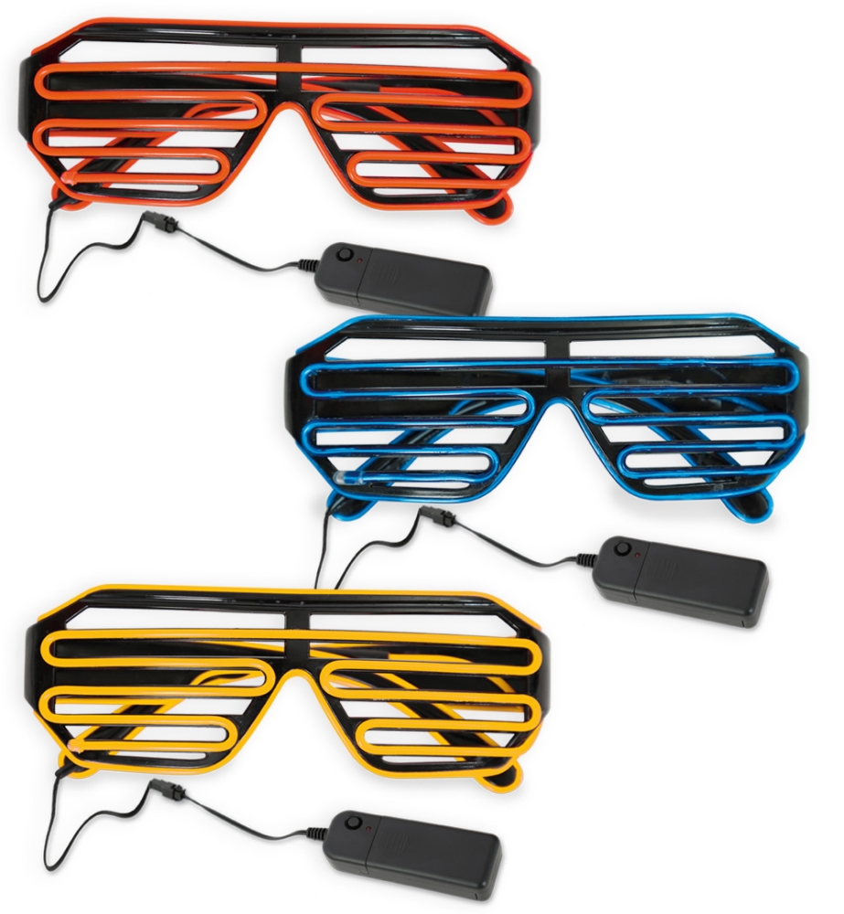 LED-Brille, sort. Farben