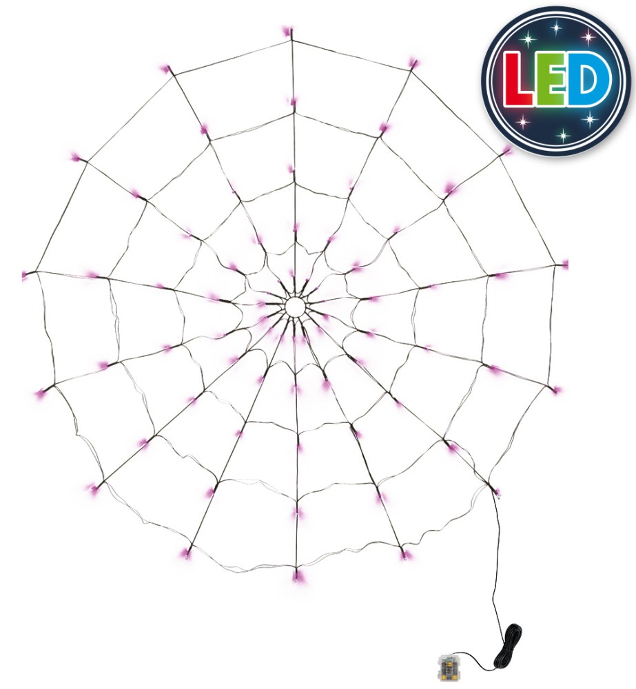 Spinnen-Netz LED, ca. 1,20 m x 1,20 m, 70 LEDs