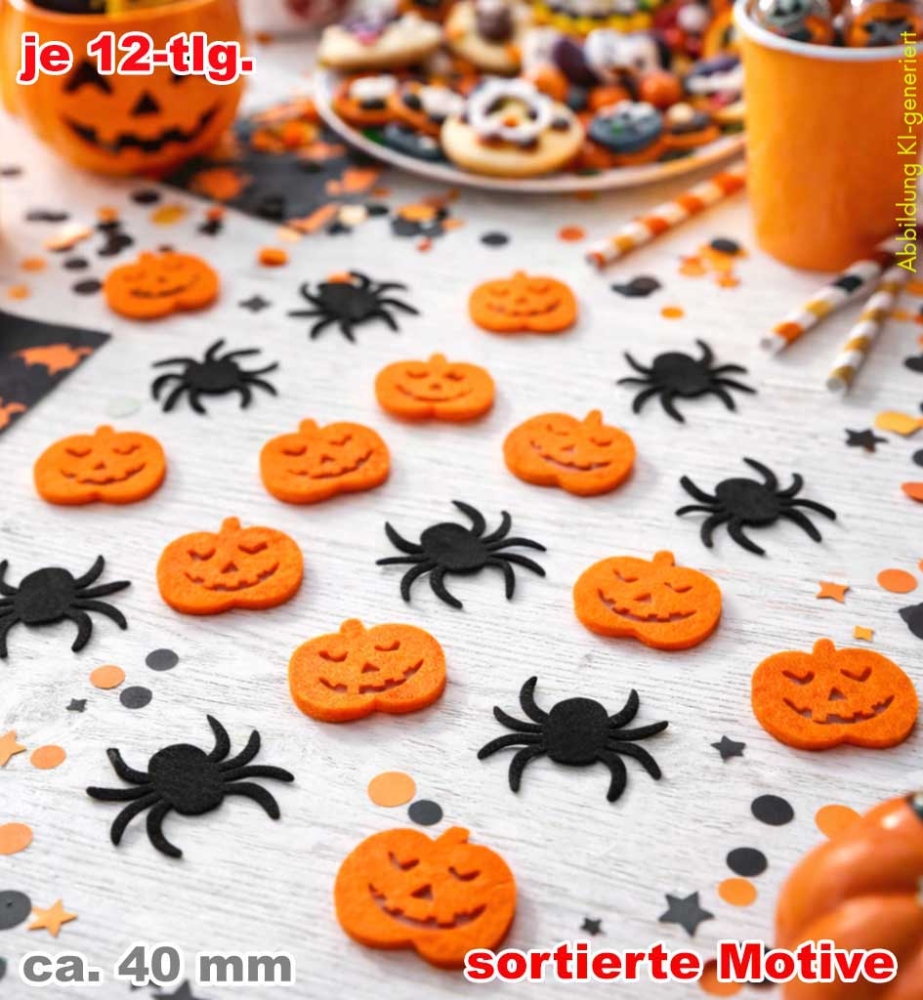 Halloween-Deko, sort.