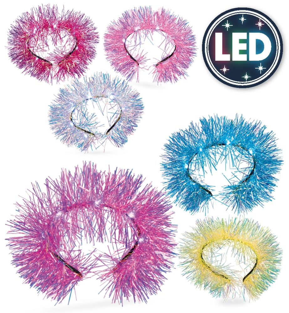 LED Haarreif Lametta, sortierte Modelle