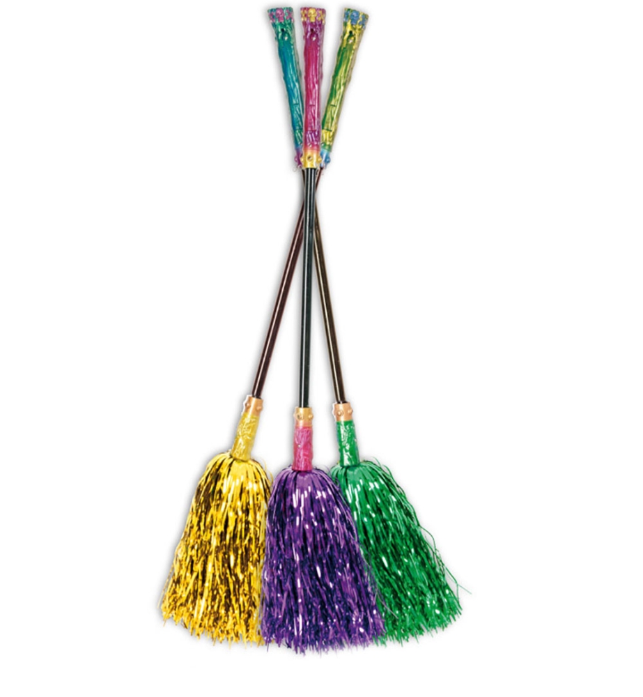 Tinsel witch broom