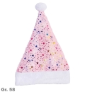 Nikolausmütze stars rosa, Gr. 58 cm
