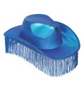 Cowboyhut blau, Gr. 58 cm, mit Fransen