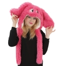 Pink plush hat rabbit