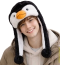 Plüschmütze Pinguin, Universalgröße für Erwachsene