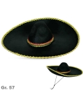 Sombrero schwarz-gold, Gr. 57cm