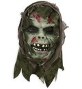 Halbmaske Horror Zombie mit Tuch