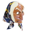 Halbmaske Hexe mit Kopftuch (sortiert)